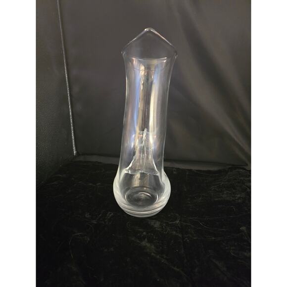 Polish Pitcher Carafe‎ Eternity Badash Crystal Clear Glass 48oz Poland Handmade - Picture 4 of 7